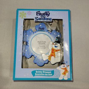 Frosty the Snowman Photo Frame Christmas Holiday Ornament 2"x2" NEW